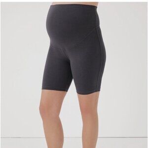 NEW Pact Organic Organic Cotton Maternity Biker Shorts Stretch MId-Thigh Length